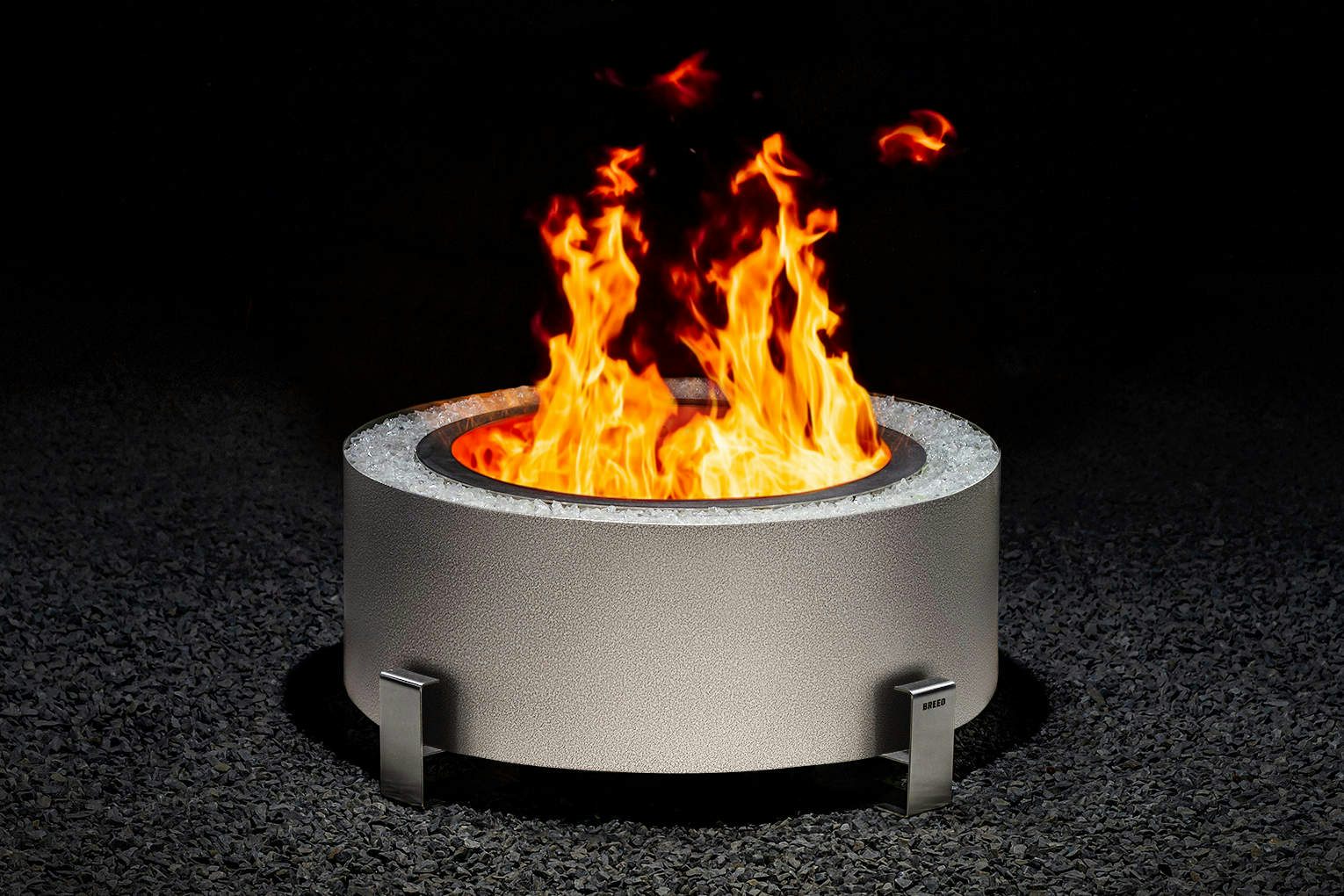 Luxeve® Smokeless Fire Pit - Silver Vein